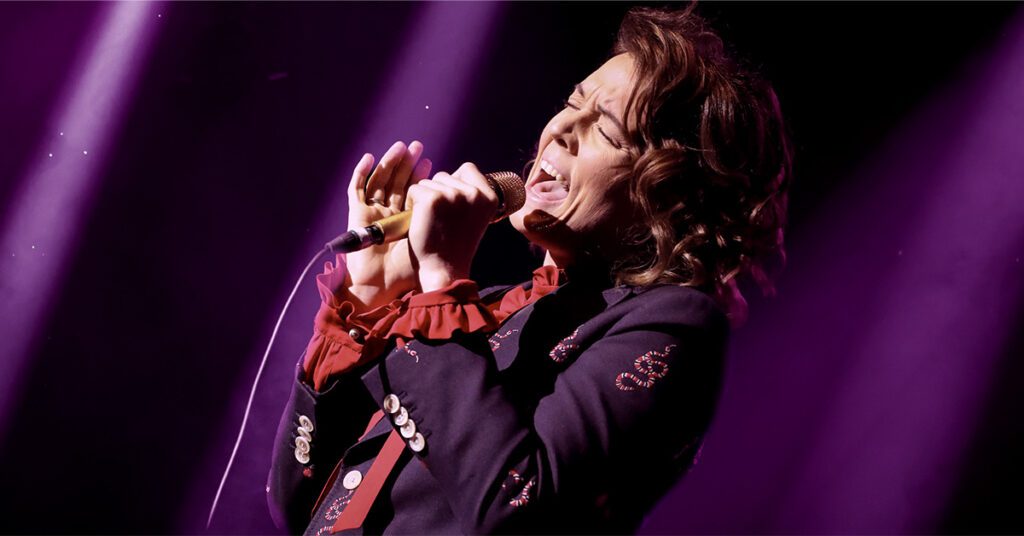 Brandi Carlile performing live during The Human Tour at Bridgestone Arena in Nashville
