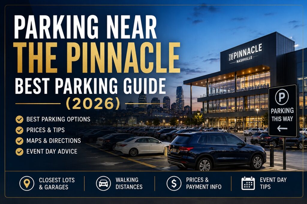 Parking Near The Pinnacle Nashville with nearby parking lots, garages, and event parking guide